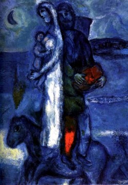 La familia de los pescadores contemporáneo Marc Chagall Pinturas al óleo